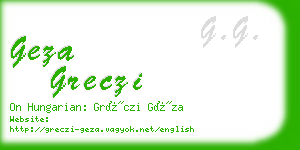 geza greczi business card